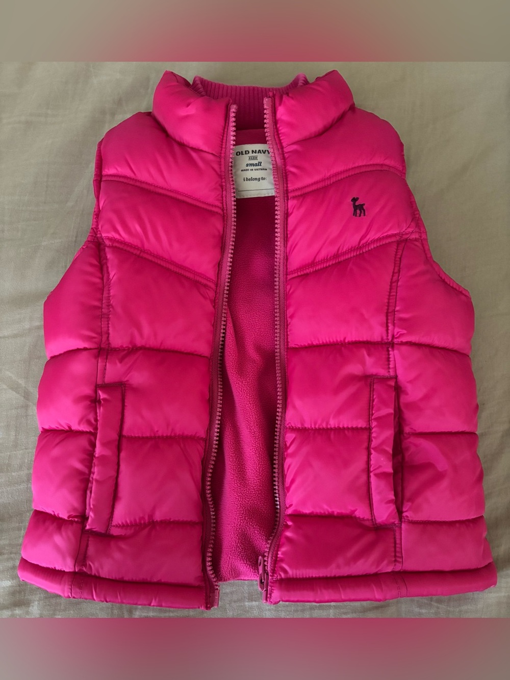 Vintage 2010 Old Navy Kids Pink Puffer Vest